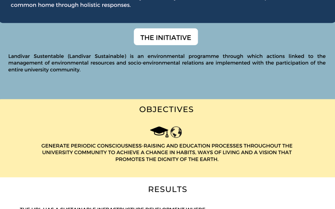 The URL collaborates in the care of our common home, the Planet Earth