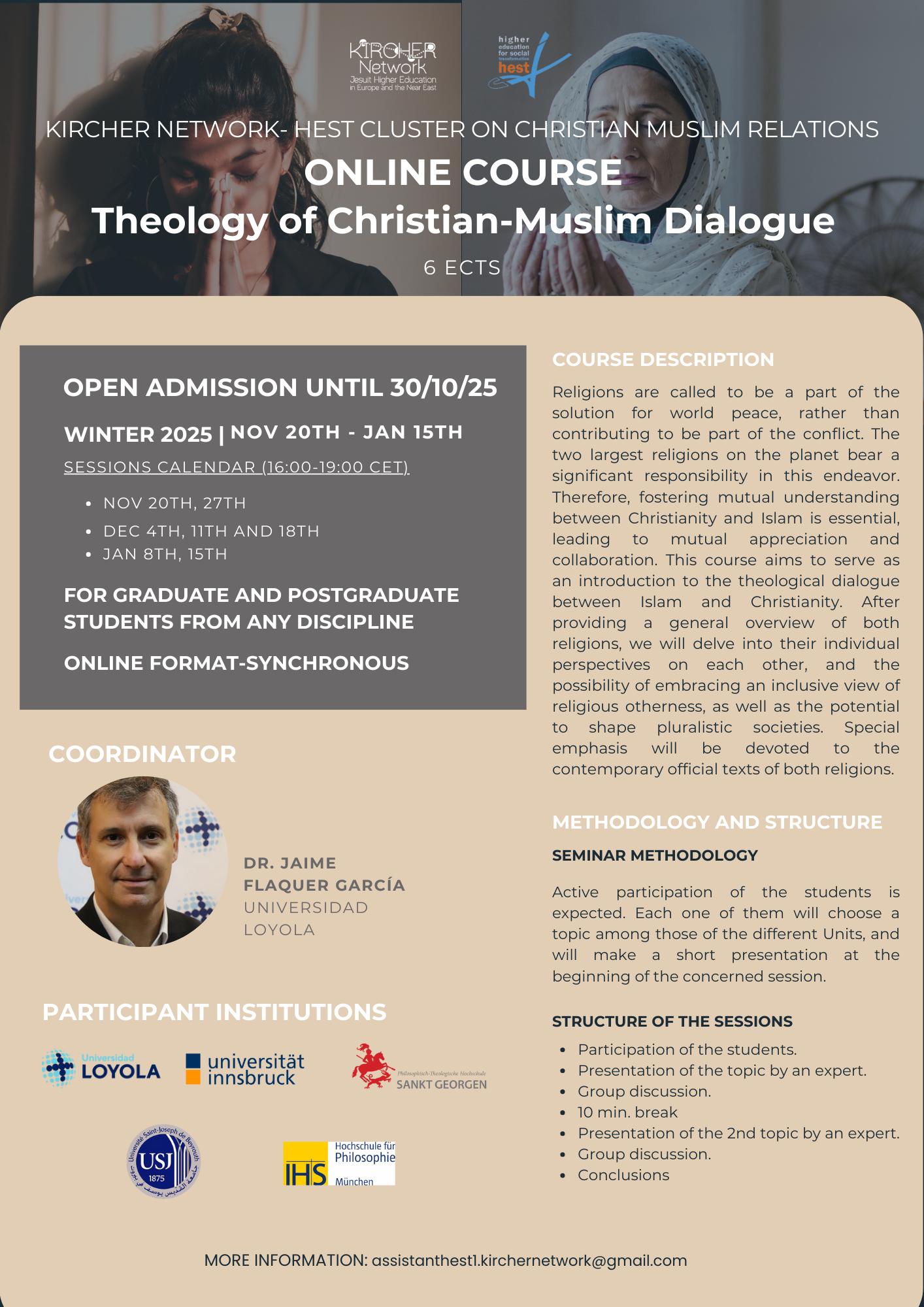 Flyer online course christian and muslim 2526